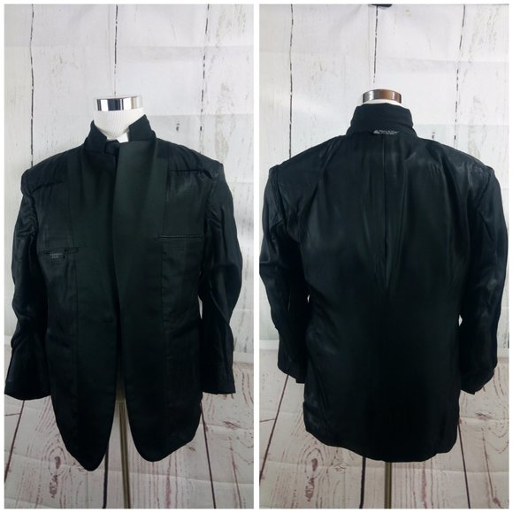 Custom Made 41R 1 Button Black Tuxedo Suit Blazer - Picture 7 of 8